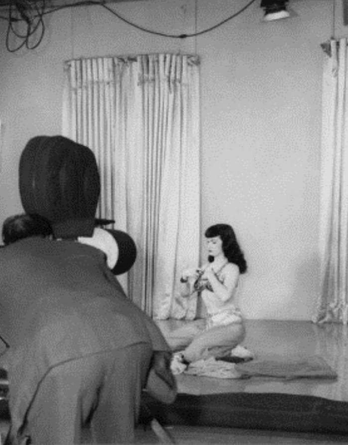 Bettie and movie camera