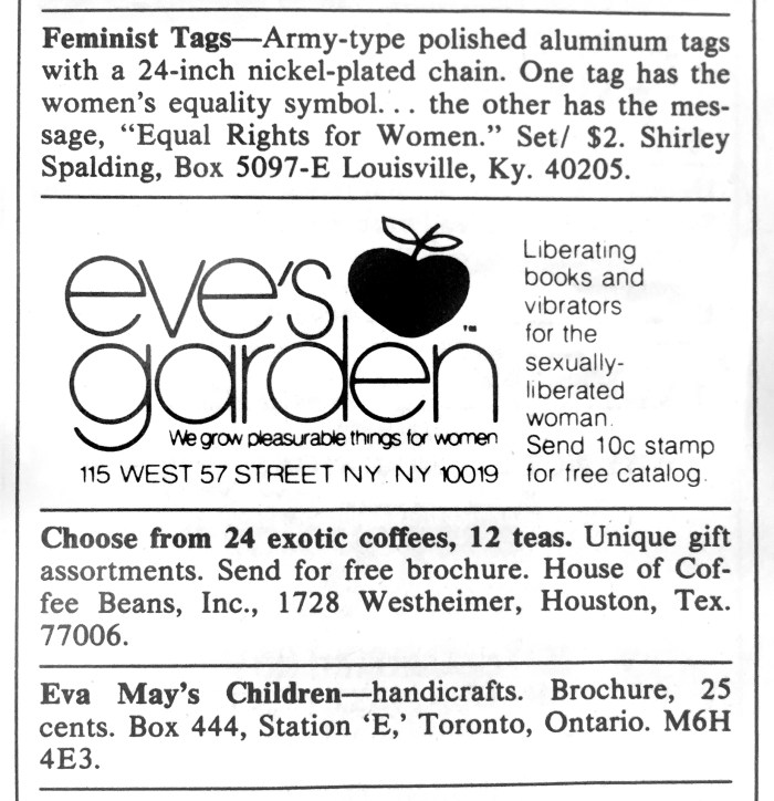 Eve's Garden ad